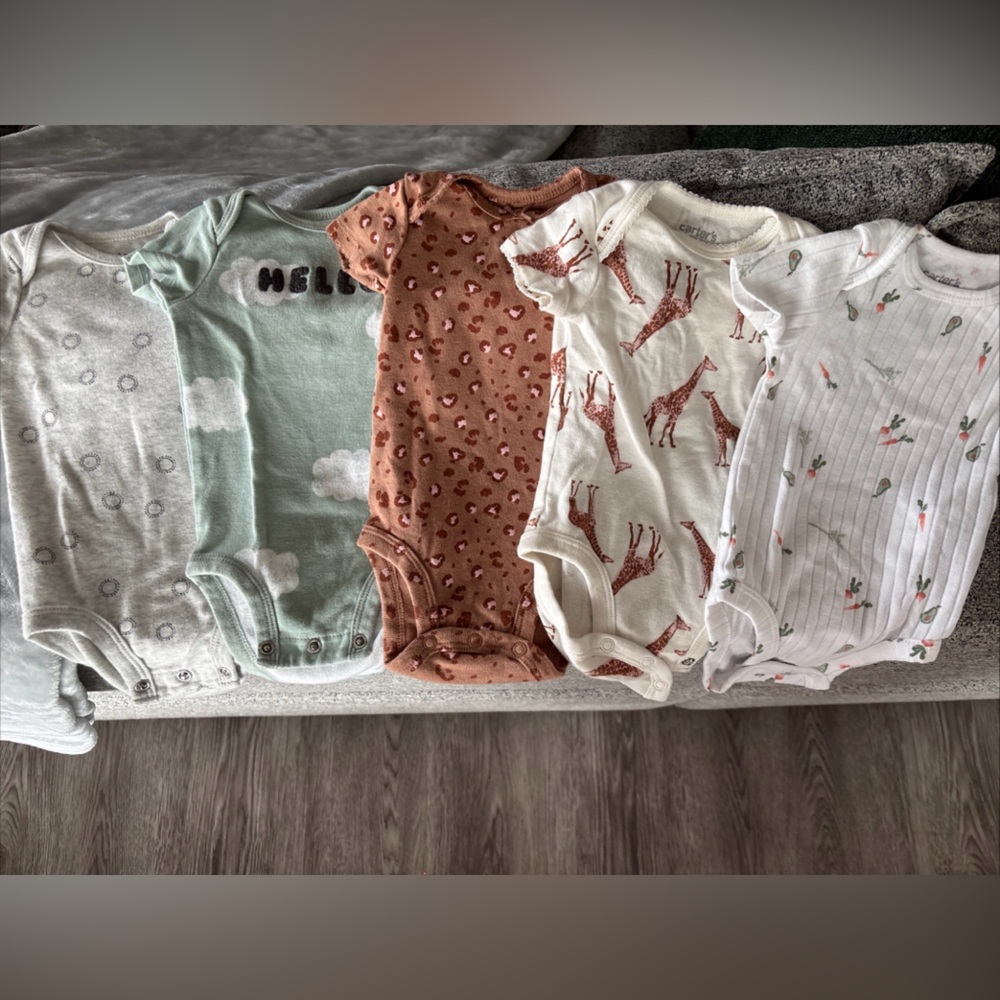 Carter's Multicolor Printed Bodysuits Set